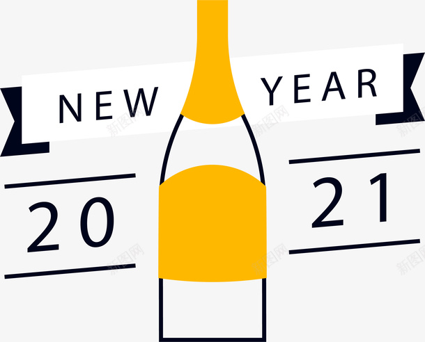 2021庆祝新年快乐字体ai免抠素材_新图网 https://ixintu.com 2021 庆祝 新年快乐 字体