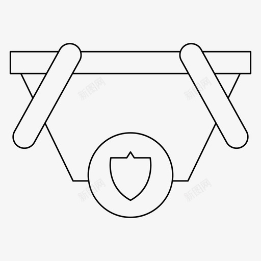 篮子买保险箱svg_新图网 https://ixintu.com 篮子 买买 保险箱 购物 购物篮 细线