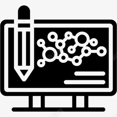 科学配方生物化学铅笔图标