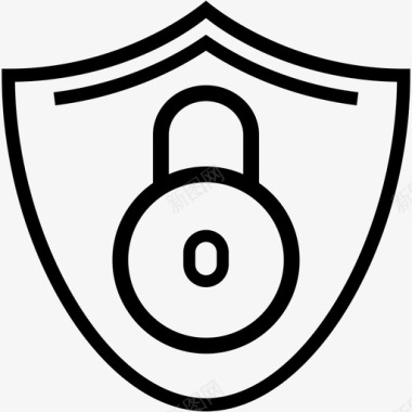 屏蔽保护锁安全图标
