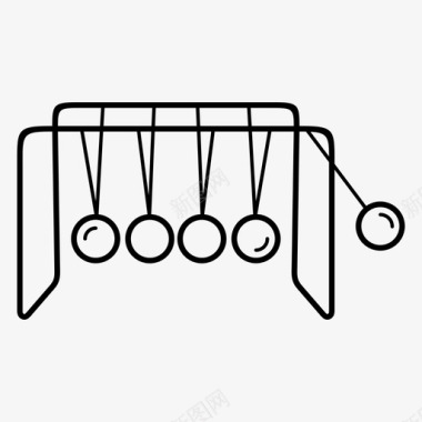 因果效应流量牛顿摇篮图标