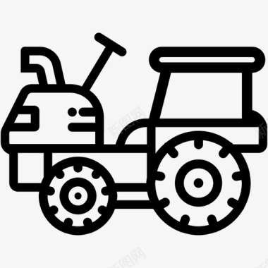 小型拖拉机施工运输图标