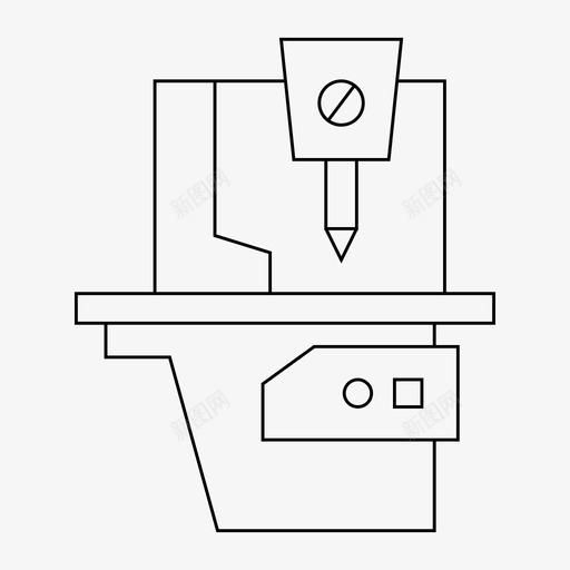 数控自动化工业svg_新图网 https://ixintu.com 数控 自动 自动化 化工业 仪器 机械制造 机床 细线