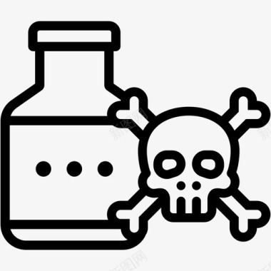 毒药瓶子死亡图标