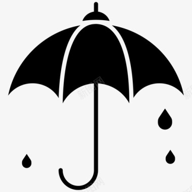 伞天气预报保护图标