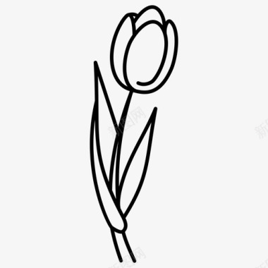 郁金香植物群春花图标