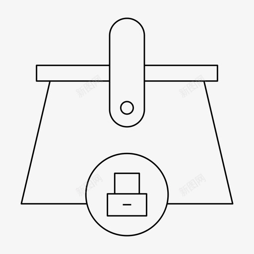 篮子买锁svg_新图网 https://ixintu.com 篮子 买锁 商店 细线