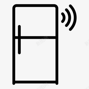 冰箱自动化物联网图标
