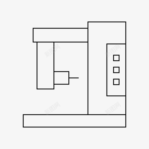 机床数控设备svg_新图网 https://ixintu.com 机床 数控设备 工厂 工厂制 制造 细线机