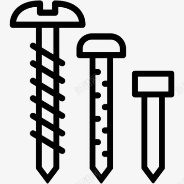 螺钉螺栓施工图标