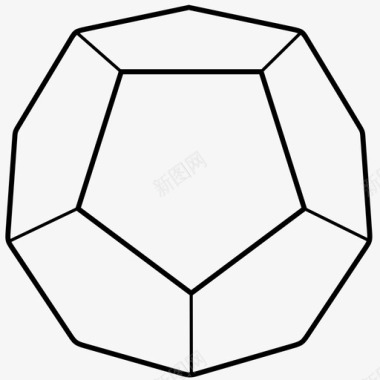 十二面体基本教育图标