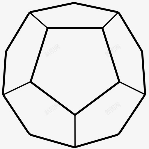 十二面体基本教育svg_新图网 https://ixintu.com 立体 基本 测量 形状 十二 面体 教育 图形 几何学