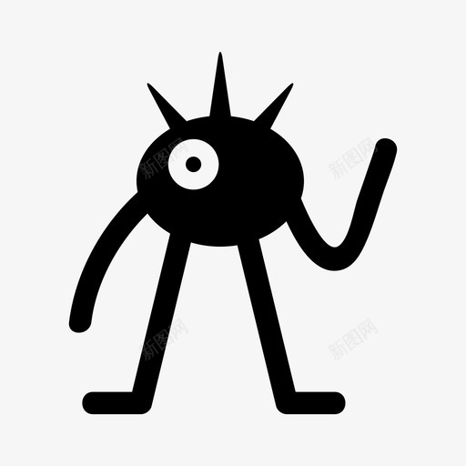 外星人卡通生物svg_新图网 https://ixintu.com 怪物 外星人 卡通 生物 恶魔 有趣 固体