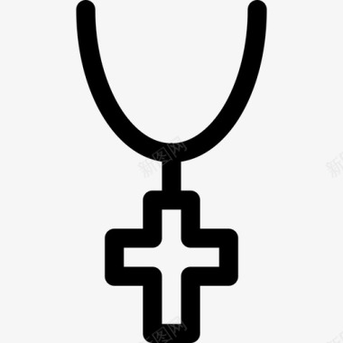 十字架项链宗教图标