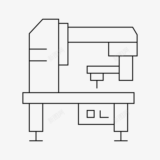 cnc设备工厂svg_新图网 https://ixintu.com 设备 工厂 工业 机械制造 机器 细线