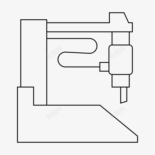 cnc工厂机器svg_新图网 https://ixintu.com 机器 工厂 制造生产 机器人 细线