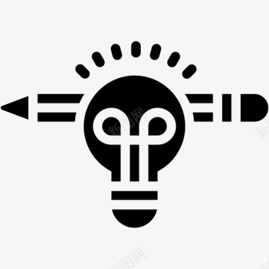 创新知识灯泡想法图标