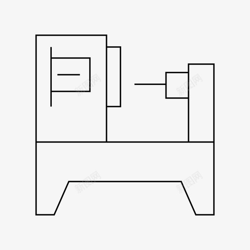 机床数控设备svg_新图网 https://ixintu.com 机床 数控设备 工厂 工厂制 制造 细线机