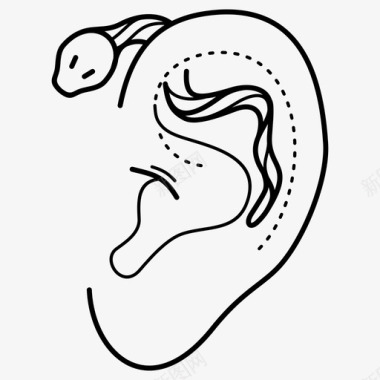耳朵纹身蛇纹身纹身图标
