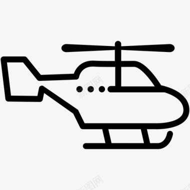 直升机飞机军用图标