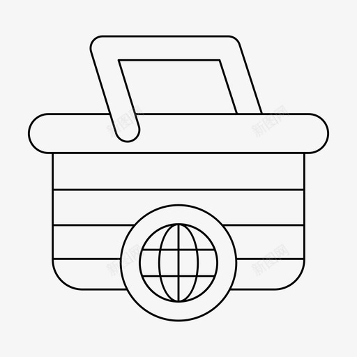 采购篮子全球svg_新图网 https://ixintu.com 采购 篮子 全球 购物 购物篮 细线