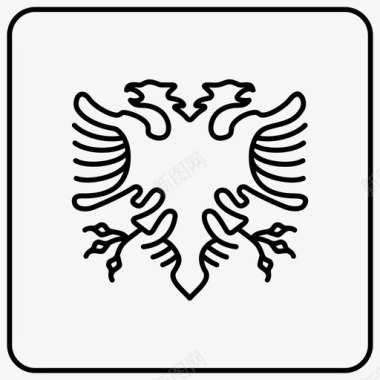 阿尔巴尼亚国旗盾徽纹章图标