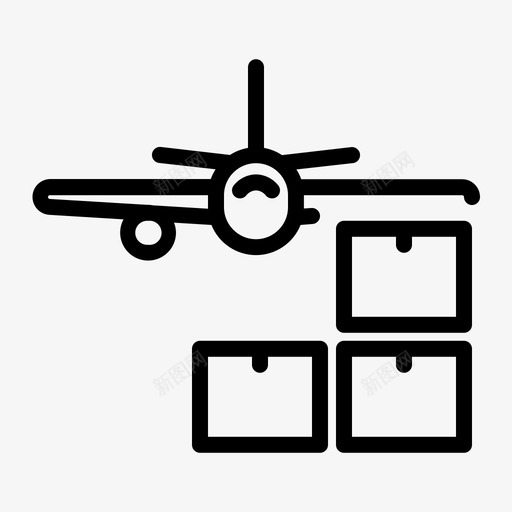 空运货物飞机svg_新图网 https://ixintu.com 空运 货物 飞机 快递 船运 远征 提纲