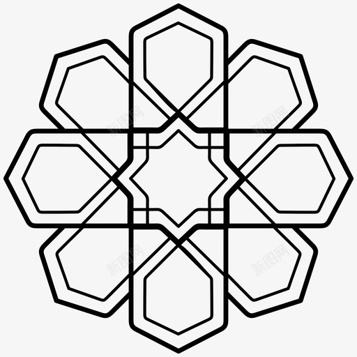 犹太星装饰几何学标志svg_新图网 https://ixintu.com 犹太 装饰 几何学 标志 灵性 大卫 之星 卡努