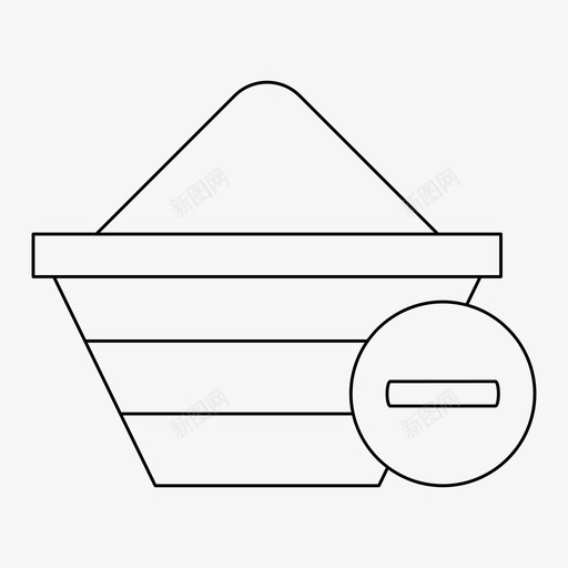 篮子商业减号svg_新图网 https://ixintu.com 篮子 商业 减号 购买 商店 细线