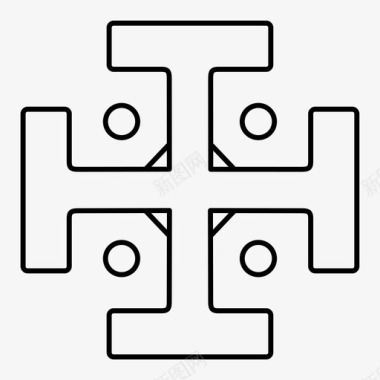 十字架基督教信条图标