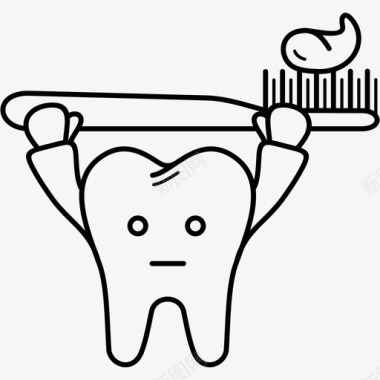 牙科卫生钙正畸医师图标