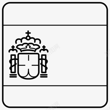 西班牙国旗盾徽纹章图标