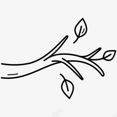 树枝树叶自然图标