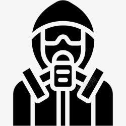 放射性气体放射性防护服生物化学气体高清图片
