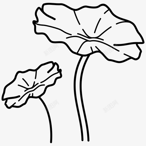 荷叶水生环境svg_新图网 https://ixintu.com 荷叶 水生 环境 植物 树叶 圣莲