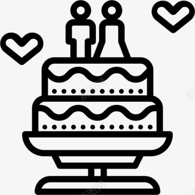 结婚蛋糕周年纪念庆典图标