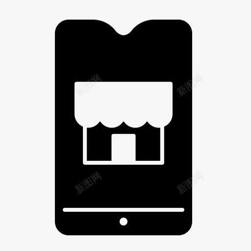 移动商店商业商务svg_新图网 https://ixintu.com 移动 商店 商业 商务 在线 在线购物 符号