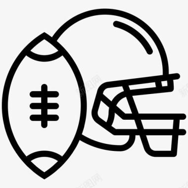 美式足球头盔橄榄球图标