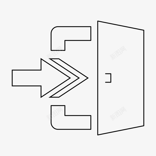 登录访问门svg_新图网 https://ixintu.com 登录 访问 进入 加入 细线