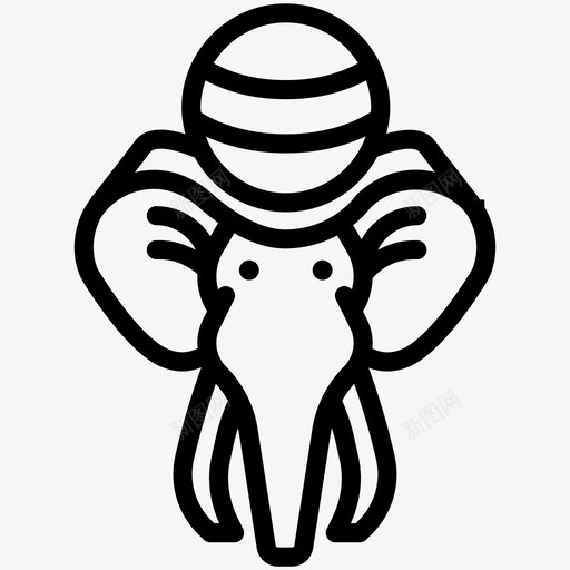 大象表演娱乐动物svg_新图网 https://ixintu.com 大象 表演 马戏团 娱乐 动物 元素