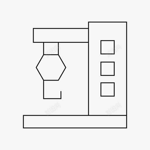 机器工厂制造svg_新图网 https://ixintu.com 机器 工厂 制造生产 机器人 细线