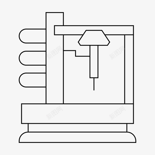 cnc设备工厂svg_新图网 https://ixintu.com 机器 设备 工厂 机器制 制造 制造机 细线