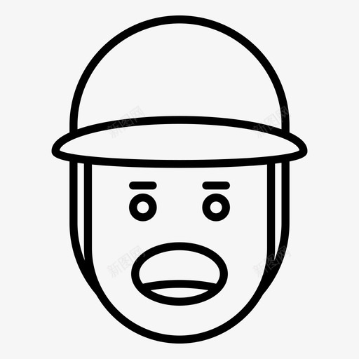 担心男孩帽子svg_新图网 https://ixintu.com 男孩 表情 担心 帽子
