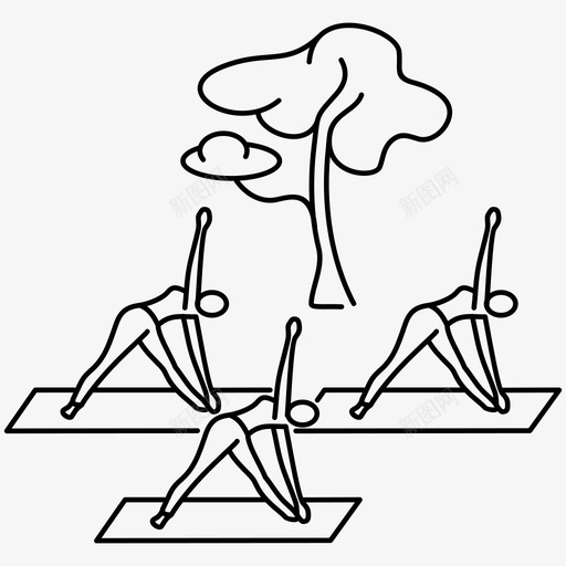 户外瑜伽课积极的娱乐活动健康的生活方式svg_新图网 https://ixintu.com 户外 瑜伽 积极 娱乐活动 健康 生活方式 锻炼 体育锻炼 一起 训练
