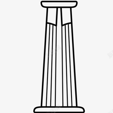 芦苇束柱古埃及建筑图标