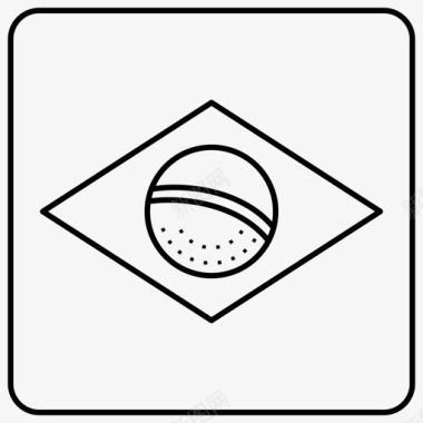 巴西国旗盾徽纹章图标