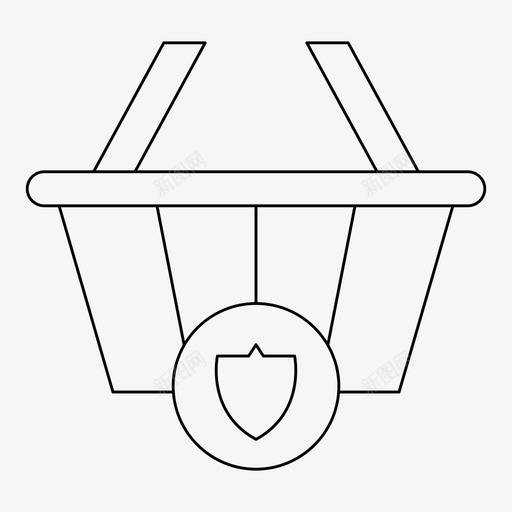 购买篮子保险箱svg_新图网 https://ixintu.com 购买 篮子 保险箱 购物 购物篮 细线