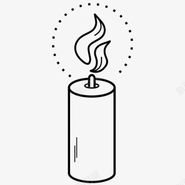 蜡烛神秘纹身图标