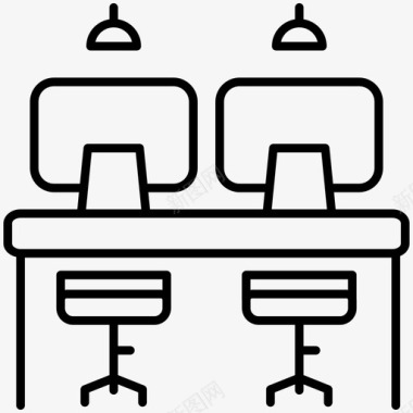 共同工作空间计算机桌子图标