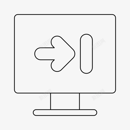 登录访问计算机svg_新图网 https://ixintu.com 登录 访问 计算机 加入 签名 细线